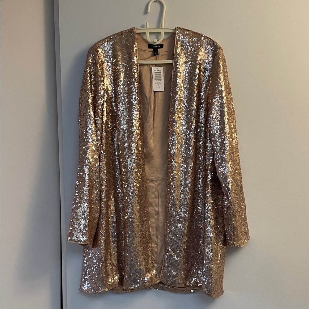 HOLIDAY SPARKLE SEQUIN JACKET TORRID